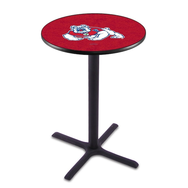 42" Blk Wrinkle Fresno State Pub Table